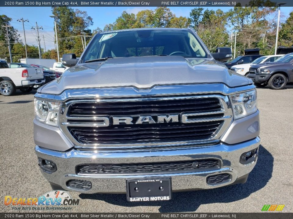 2020 Ram 1500 Big Horn Crew Cab 4x4 Billet Silver Metallic / Black/Diesel Gray Photo #2