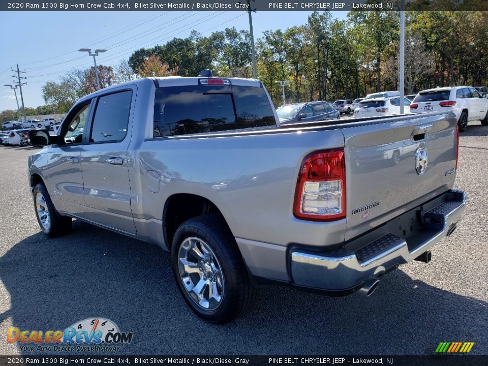 2020 Ram 1500 Big Horn Crew Cab 4x4 Billet Silver Metallic / Black/Diesel Gray Photo #4