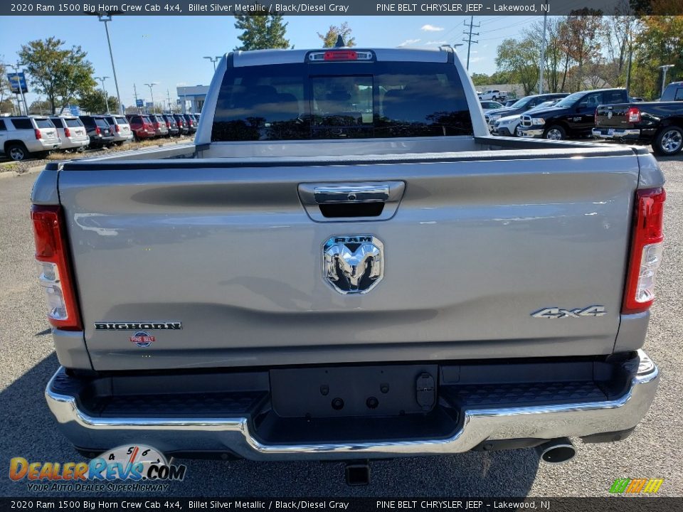 2020 Ram 1500 Big Horn Crew Cab 4x4 Billet Silver Metallic / Black/Diesel Gray Photo #5