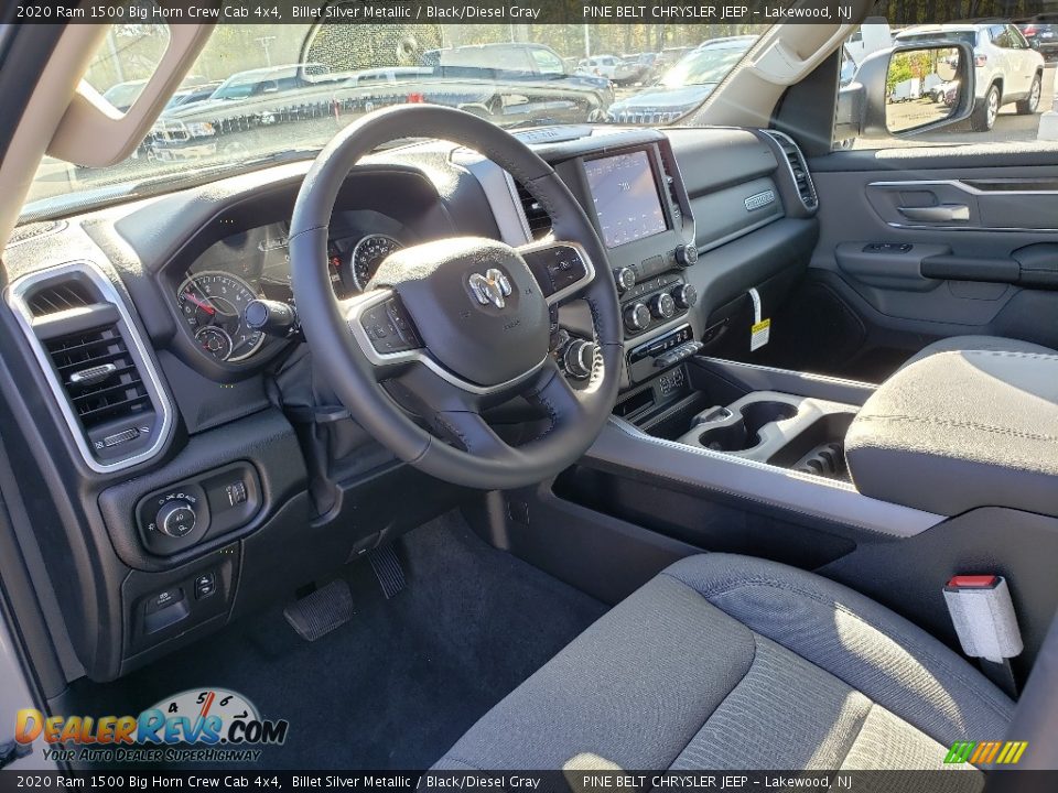 2020 Ram 1500 Big Horn Crew Cab 4x4 Billet Silver Metallic / Black/Diesel Gray Photo #8