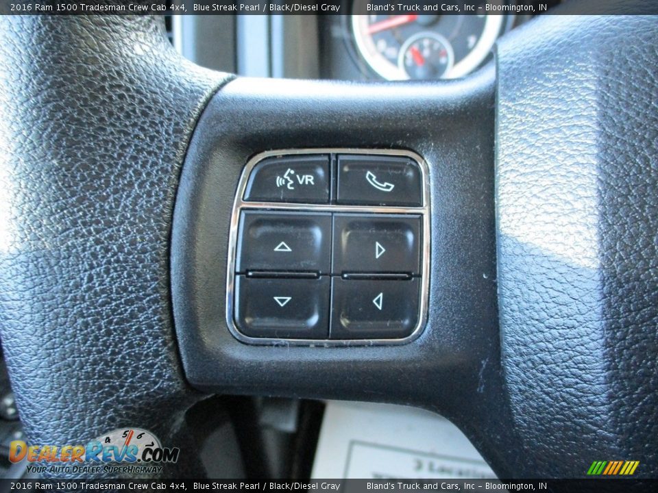 2016 Ram 1500 Tradesman Crew Cab 4x4 Blue Streak Pearl / Black/Diesel Gray Photo #15