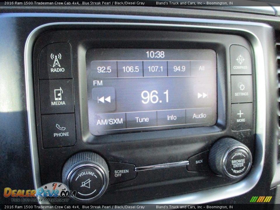 2016 Ram 1500 Tradesman Crew Cab 4x4 Blue Streak Pearl / Black/Diesel Gray Photo #19