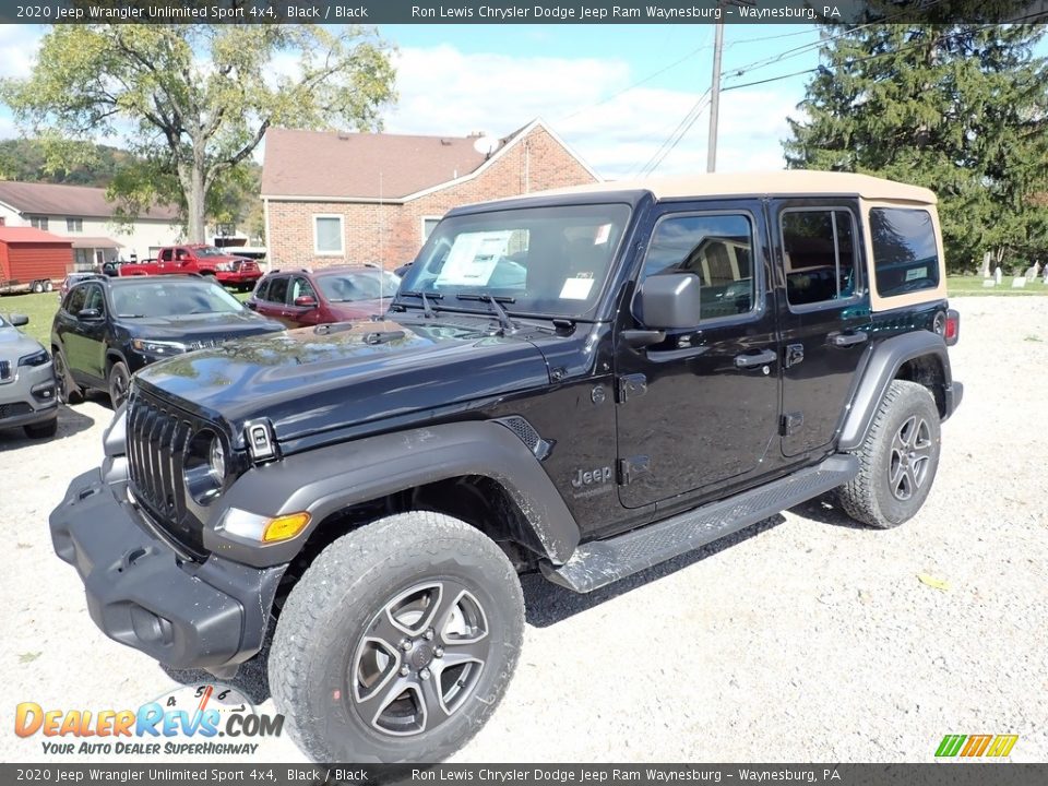 2020 Jeep Wrangler Unlimited Sport 4x4 Black / Black Photo #1