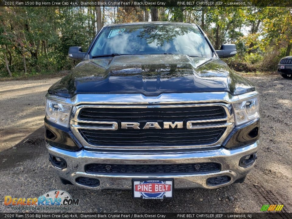 2020 Ram 1500 Big Horn Crew Cab 4x4 Diamond Black Crystal Pearl / Black/Diesel Gray Photo #2
