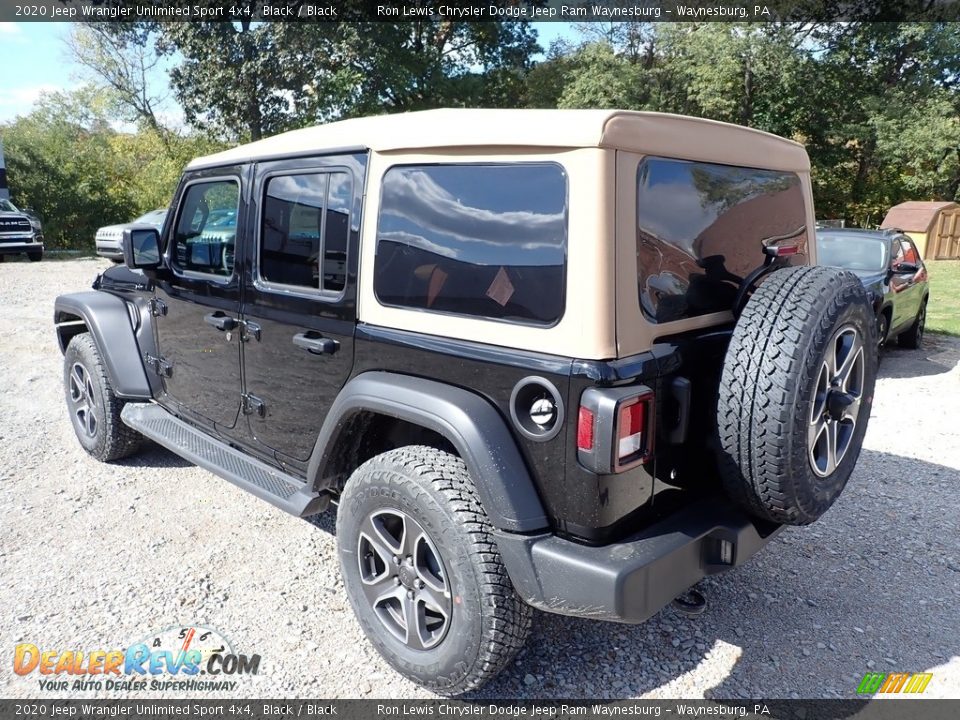 2020 Jeep Wrangler Unlimited Sport 4x4 Black / Black Photo #3