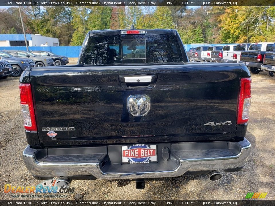 2020 Ram 1500 Big Horn Crew Cab 4x4 Diamond Black Crystal Pearl / Black/Diesel Gray Photo #4