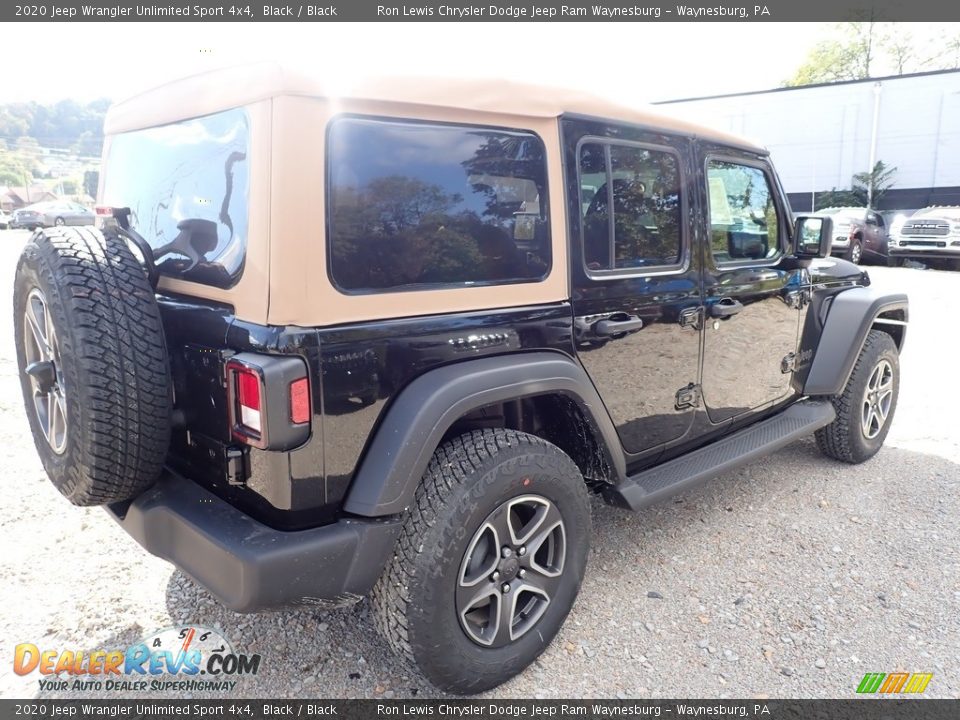2020 Jeep Wrangler Unlimited Sport 4x4 Black / Black Photo #5