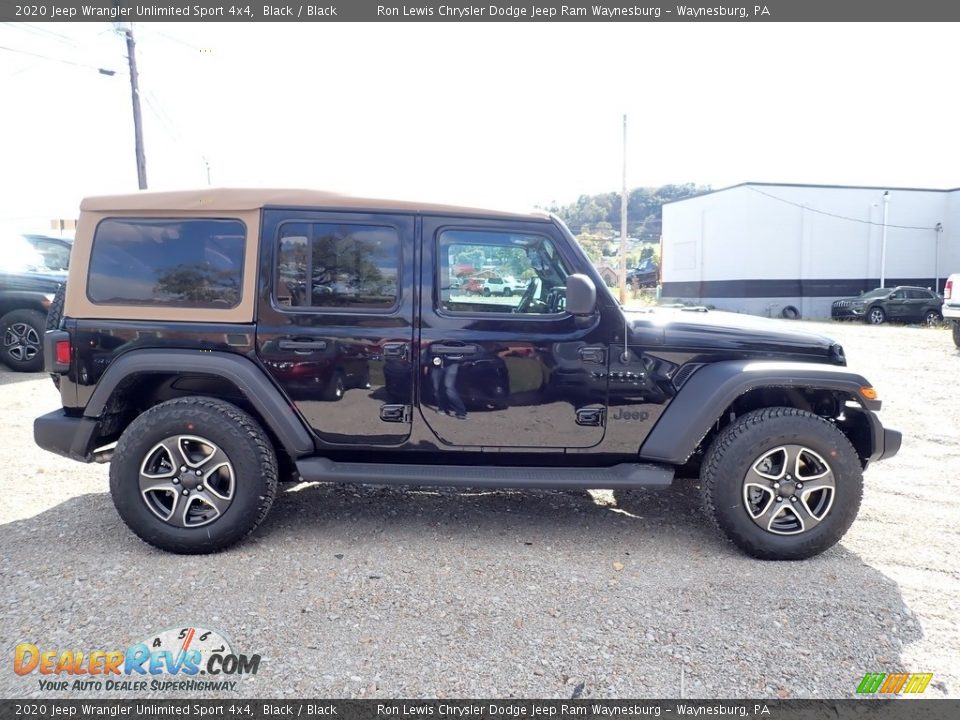 2020 Jeep Wrangler Unlimited Sport 4x4 Black / Black Photo #6