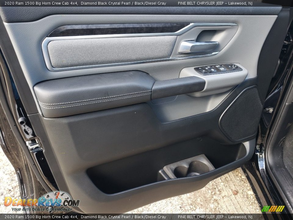 2020 Ram 1500 Big Horn Crew Cab 4x4 Diamond Black Crystal Pearl / Black/Diesel Gray Photo #7