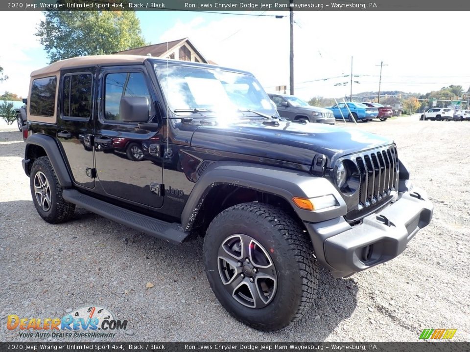 2020 Jeep Wrangler Unlimited Sport 4x4 Black / Black Photo #7
