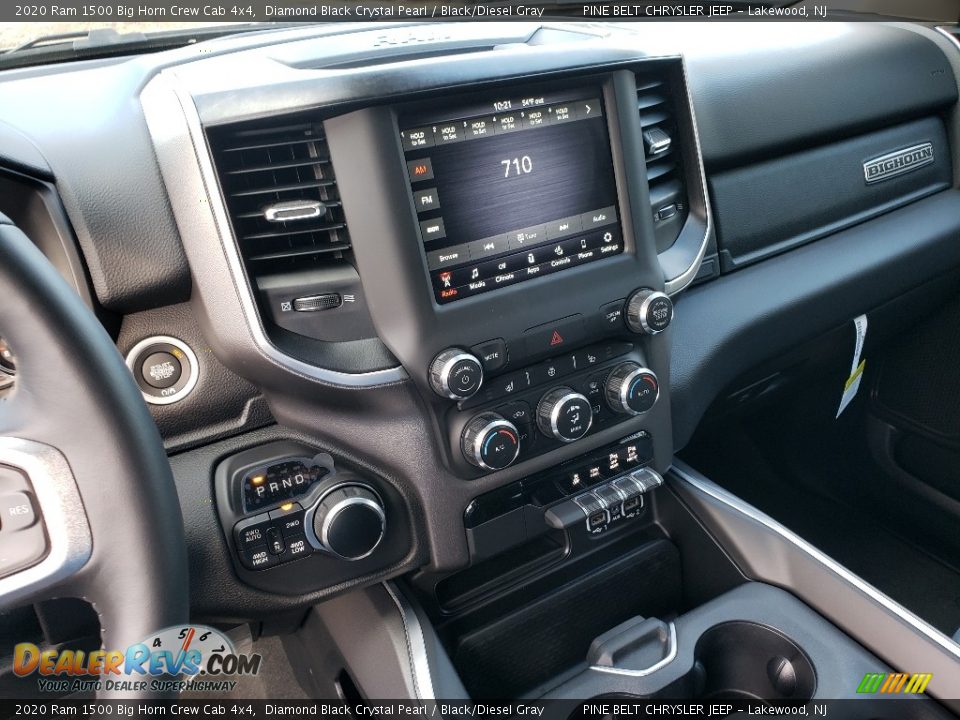 2020 Ram 1500 Big Horn Crew Cab 4x4 Diamond Black Crystal Pearl / Black/Diesel Gray Photo #9