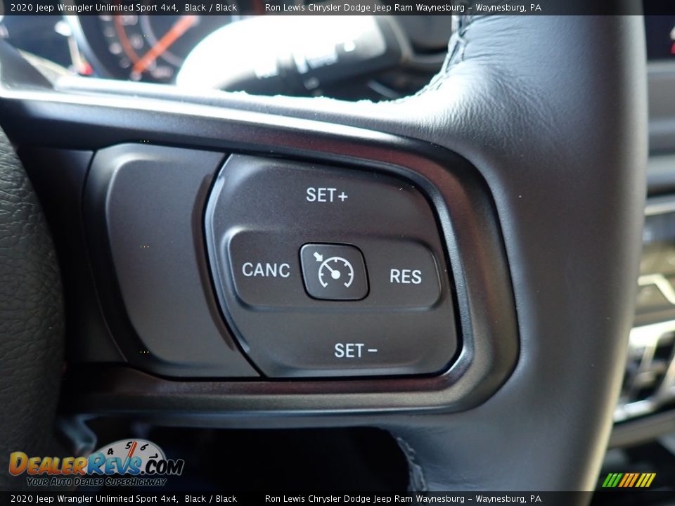 2020 Jeep Wrangler Unlimited Sport 4x4 Black / Black Photo #17