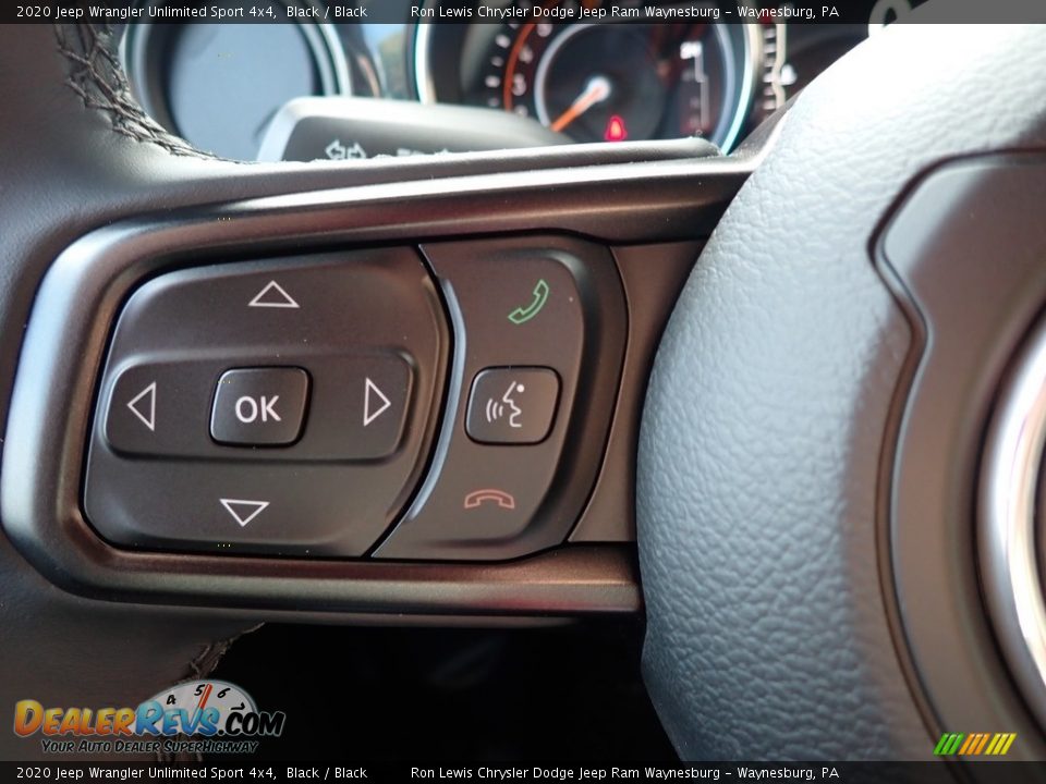 2020 Jeep Wrangler Unlimited Sport 4x4 Black / Black Photo #18