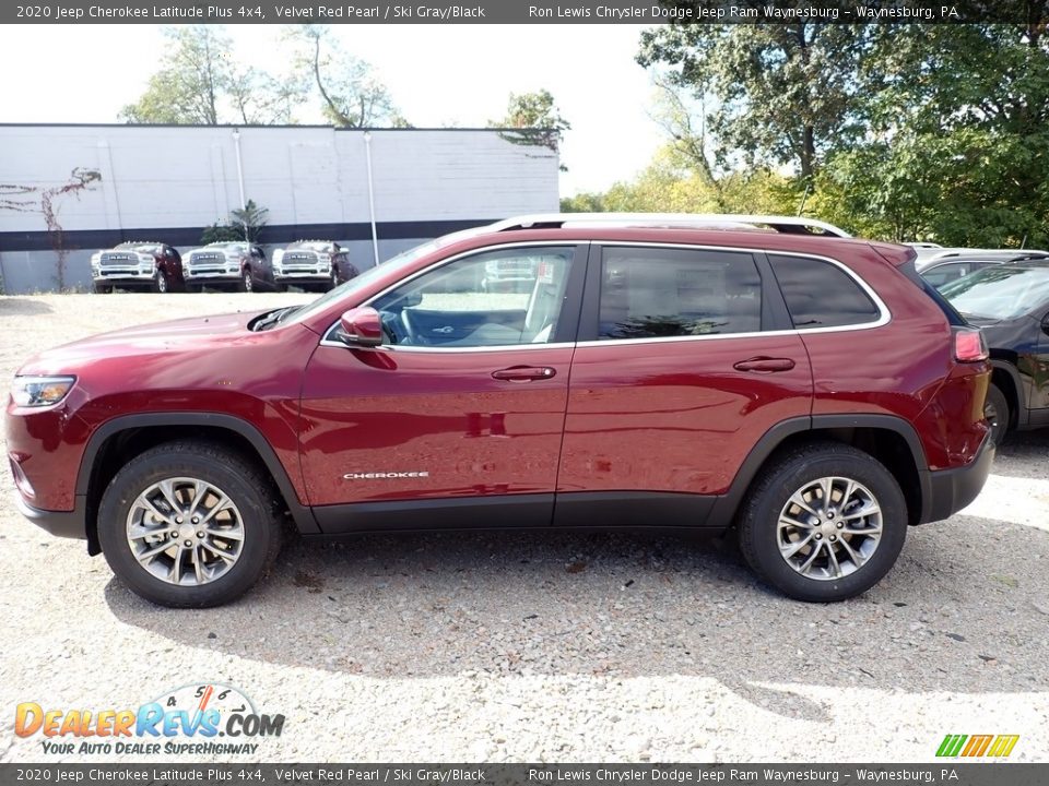 2020 Jeep Cherokee Latitude Plus 4x4 Velvet Red Pearl / Ski Gray/Black Photo #2