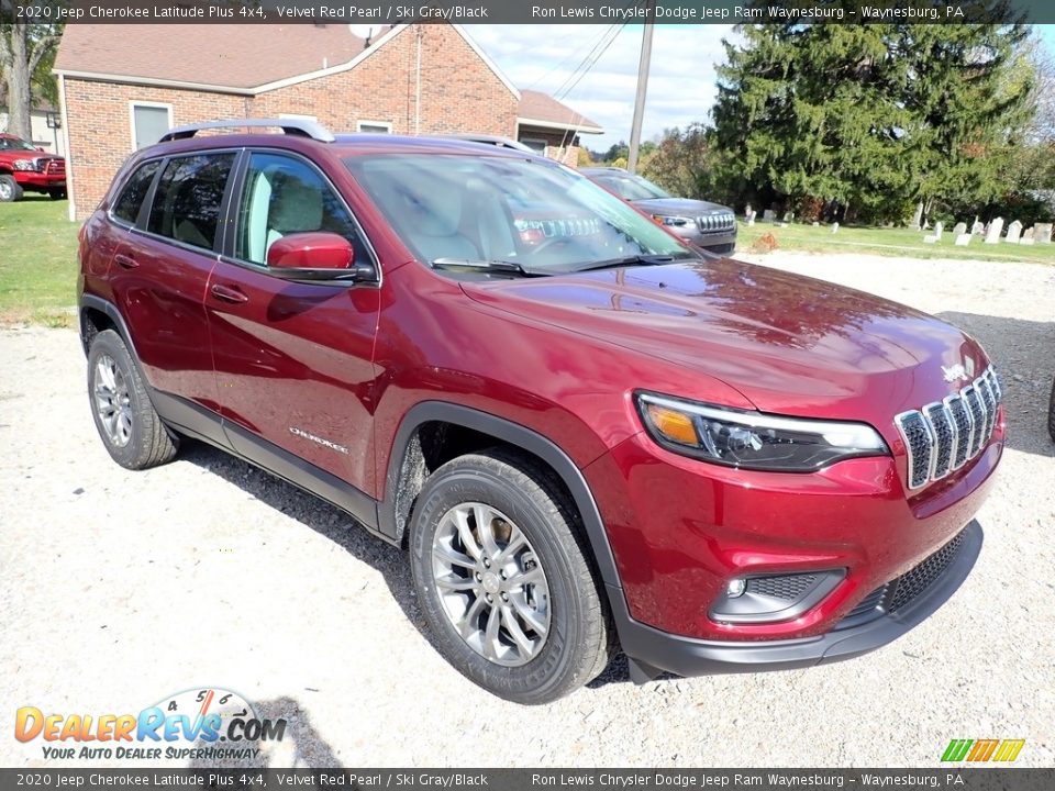 2020 Jeep Cherokee Latitude Plus 4x4 Velvet Red Pearl / Ski Gray/Black Photo #7