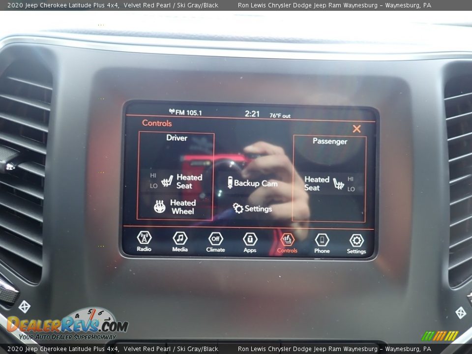 2020 Jeep Cherokee Latitude Plus 4x4 Velvet Red Pearl / Ski Gray/Black Photo #18