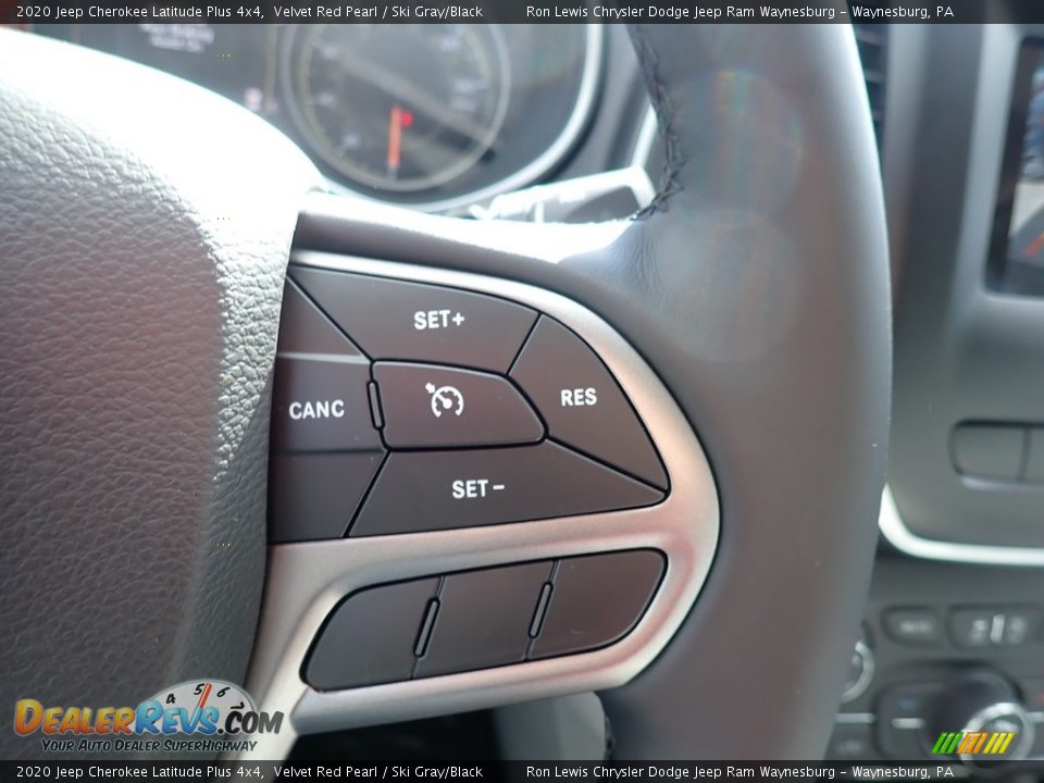 2020 Jeep Cherokee Latitude Plus 4x4 Velvet Red Pearl / Ski Gray/Black Photo #19