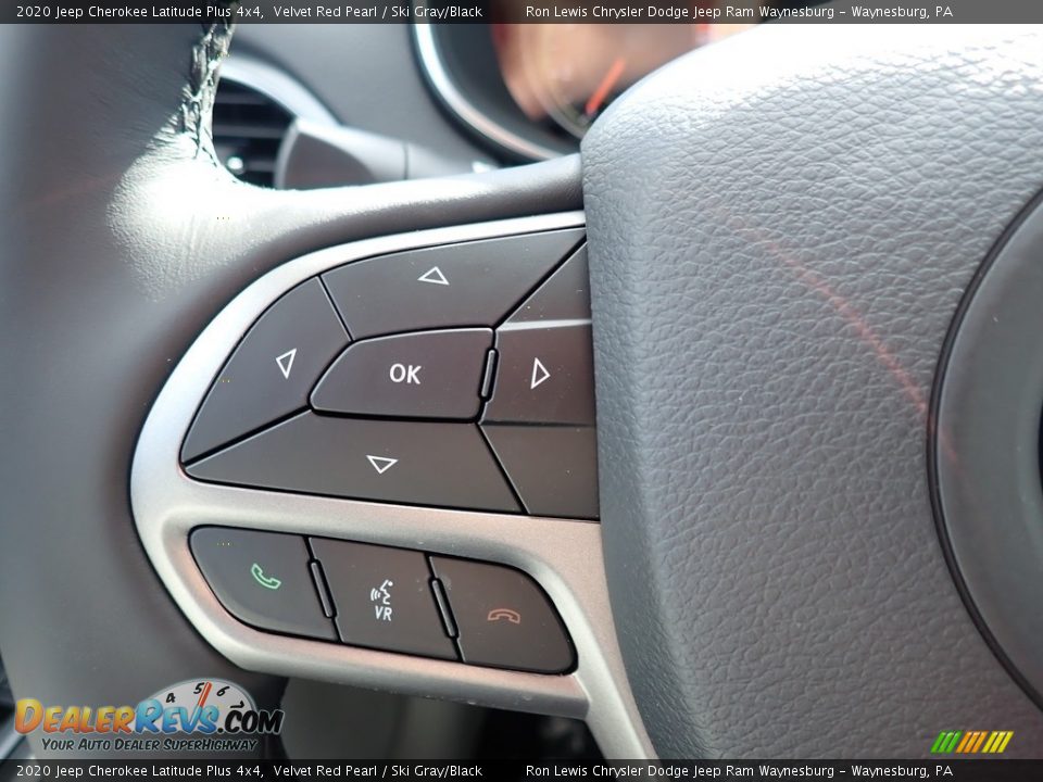 2020 Jeep Cherokee Latitude Plus 4x4 Velvet Red Pearl / Ski Gray/Black Photo #20