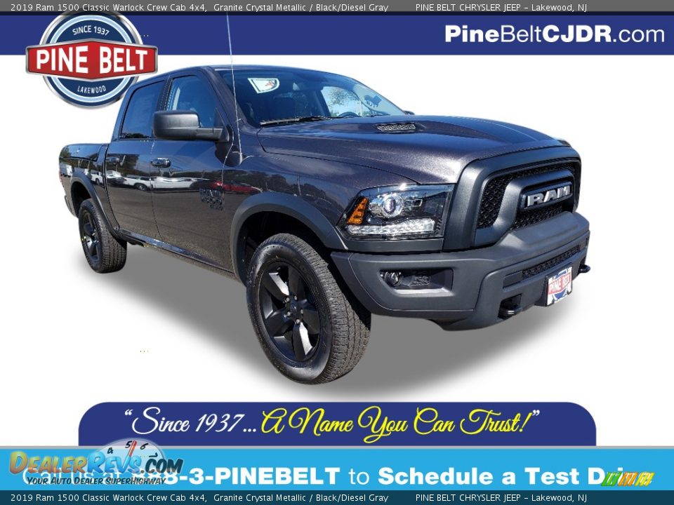 2019 Ram 1500 Classic Warlock Crew Cab 4x4 Granite Crystal Metallic / Black/Diesel Gray Photo #1
