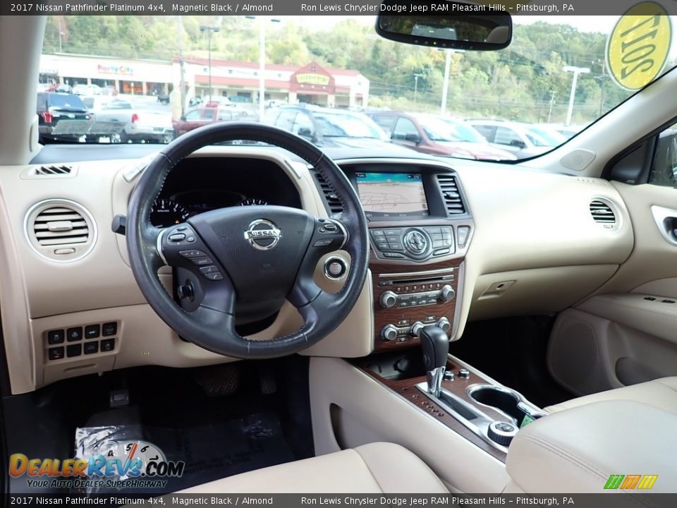 2017 Nissan Pathfinder Platinum 4x4 Magnetic Black / Almond Photo #14