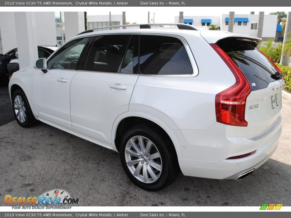 2019 Volvo XC90 T6 AWD Momentum Crystal White Metallic / Amber Photo #6