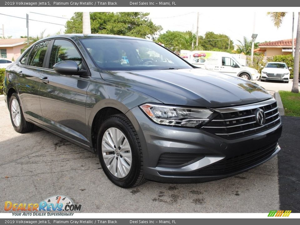 2019 Volkswagen Jetta S Platinum Gray Metallic / Titan Black Photo #2