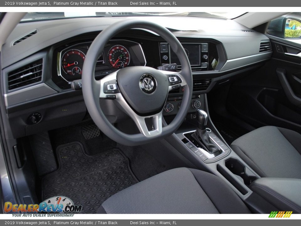 2019 Volkswagen Jetta S Platinum Gray Metallic / Titan Black Photo #13