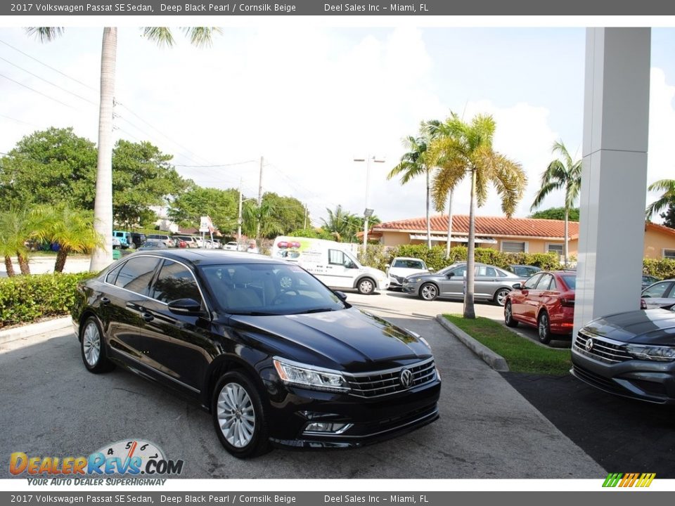 2017 Volkswagen Passat SE Sedan Deep Black Pearl / Cornsilk Beige Photo #1