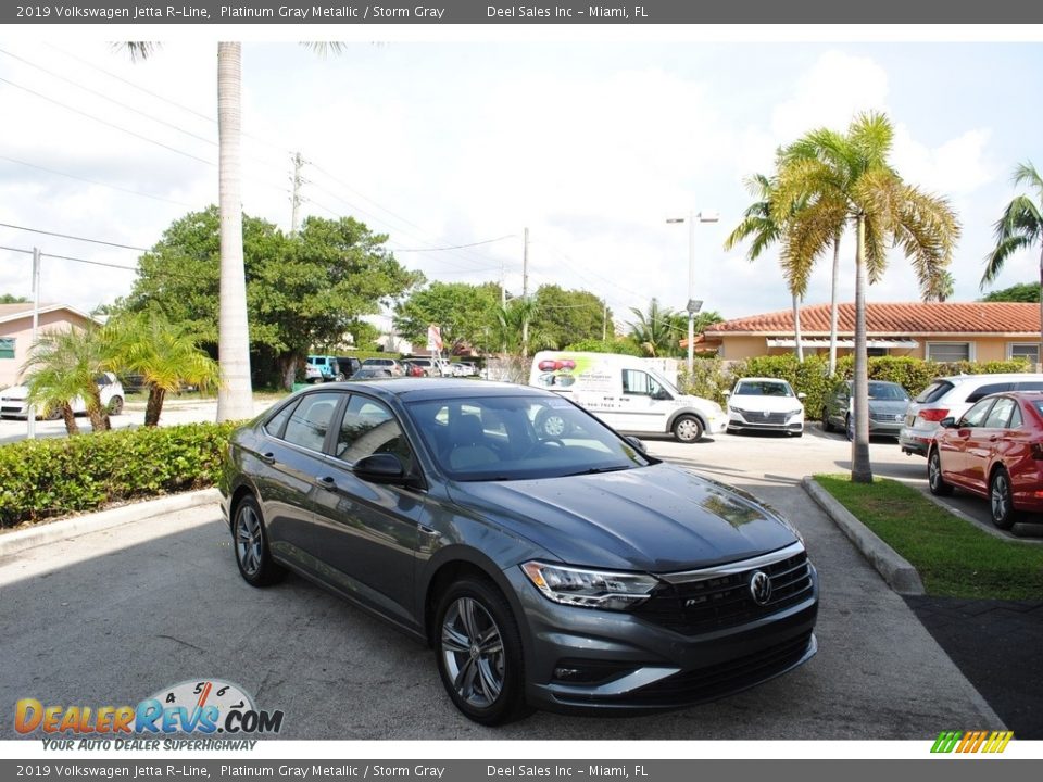 2019 Volkswagen Jetta R-Line Platinum Gray Metallic / Storm Gray Photo #1