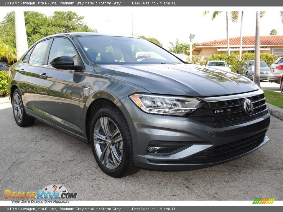 2019 Volkswagen Jetta R-Line Platinum Gray Metallic / Storm Gray Photo #2