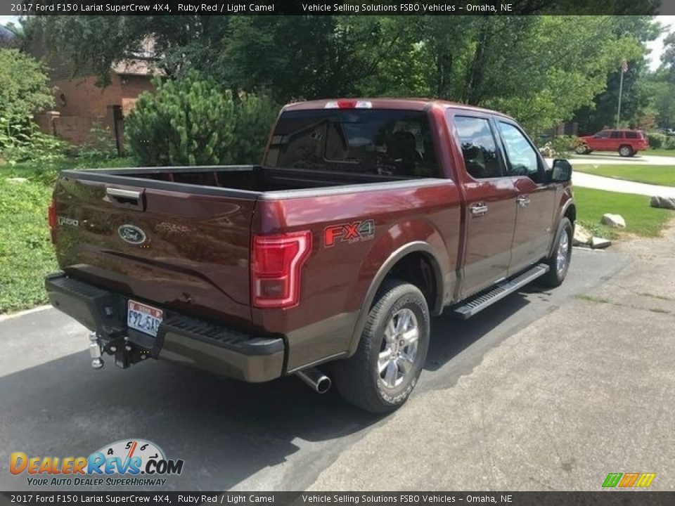 2017 Ford F150 Lariat SuperCrew 4X4 Ruby Red / Light Camel Photo #6