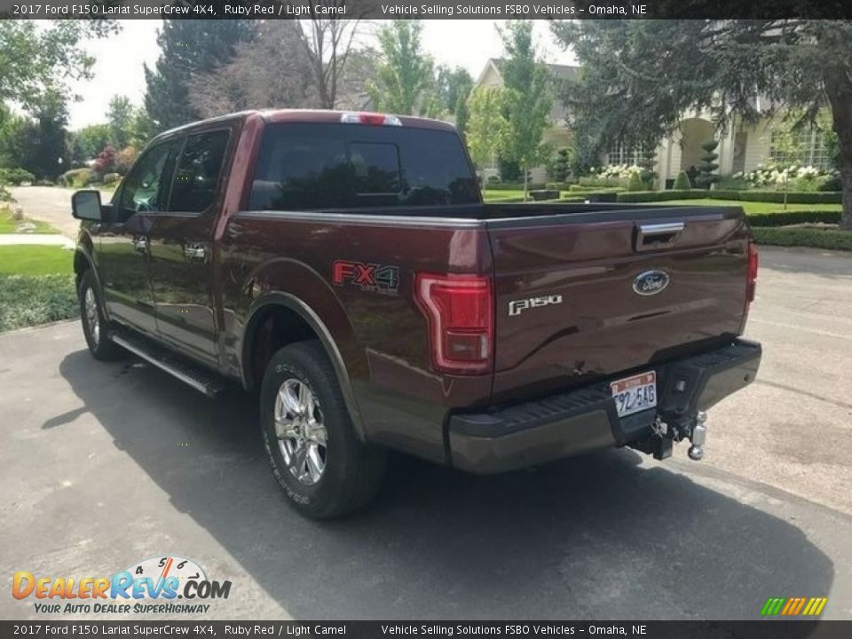 2017 Ford F150 Lariat SuperCrew 4X4 Ruby Red / Light Camel Photo #7