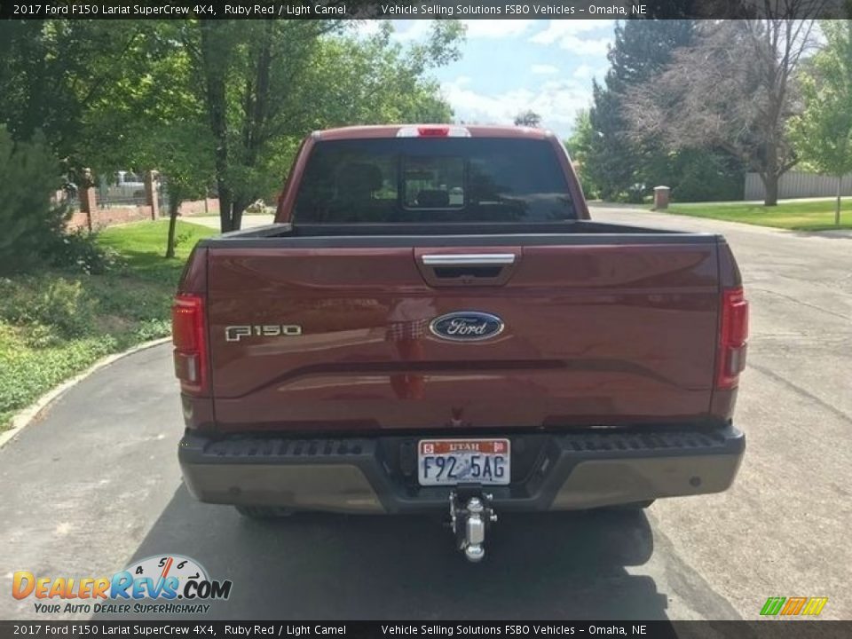 2017 Ford F150 Lariat SuperCrew 4X4 Ruby Red / Light Camel Photo #8