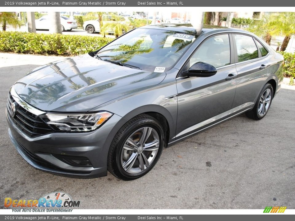 2019 Volkswagen Jetta R-Line Platinum Gray Metallic / Storm Gray Photo #4