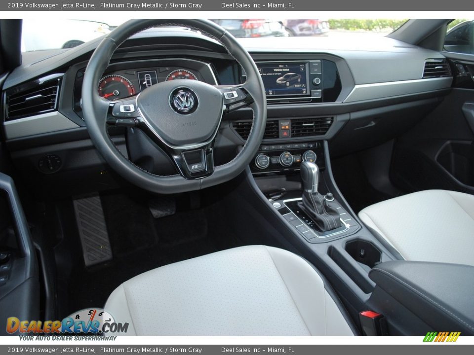 2019 Volkswagen Jetta R-Line Platinum Gray Metallic / Storm Gray Photo #13