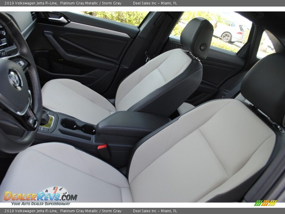 2019 Volkswagen Jetta R-Line Platinum Gray Metallic / Storm Gray Photo #14