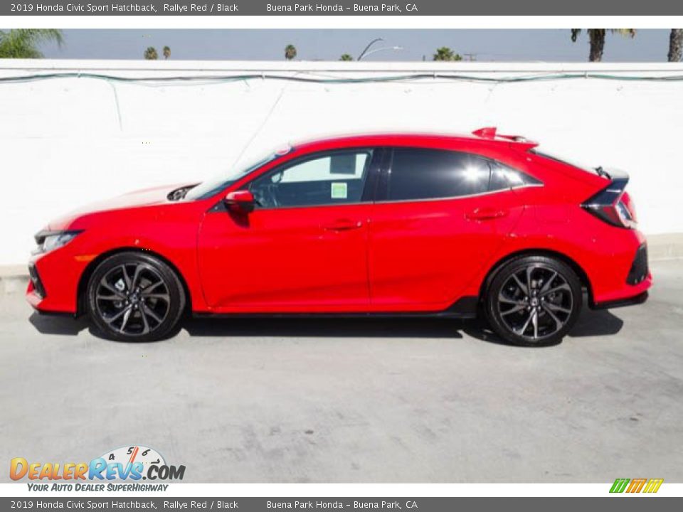 2019 Honda Civic Sport Hatchback Rallye Red / Black Photo #7