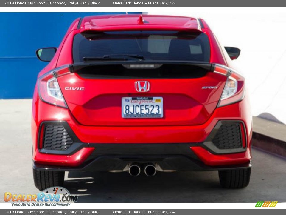 2019 Honda Civic Sport Hatchback Rallye Red / Black Photo #8
