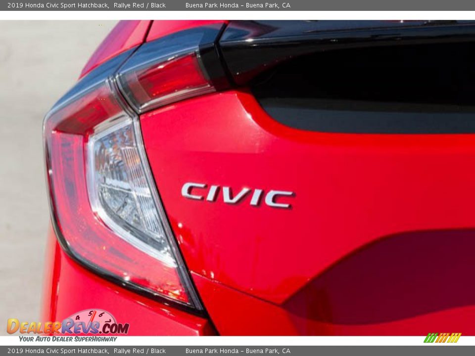 2019 Honda Civic Sport Hatchback Rallye Red / Black Photo #9