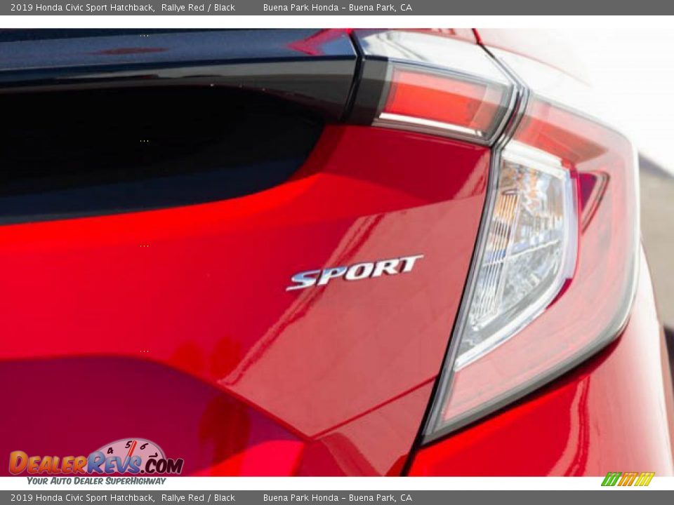 2019 Honda Civic Sport Hatchback Rallye Red / Black Photo #10
