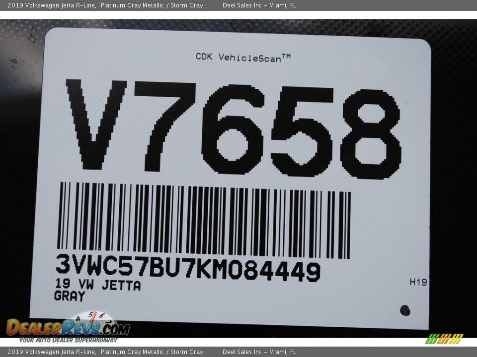 2019 Volkswagen Jetta R-Line Platinum Gray Metallic / Storm Gray Photo #20