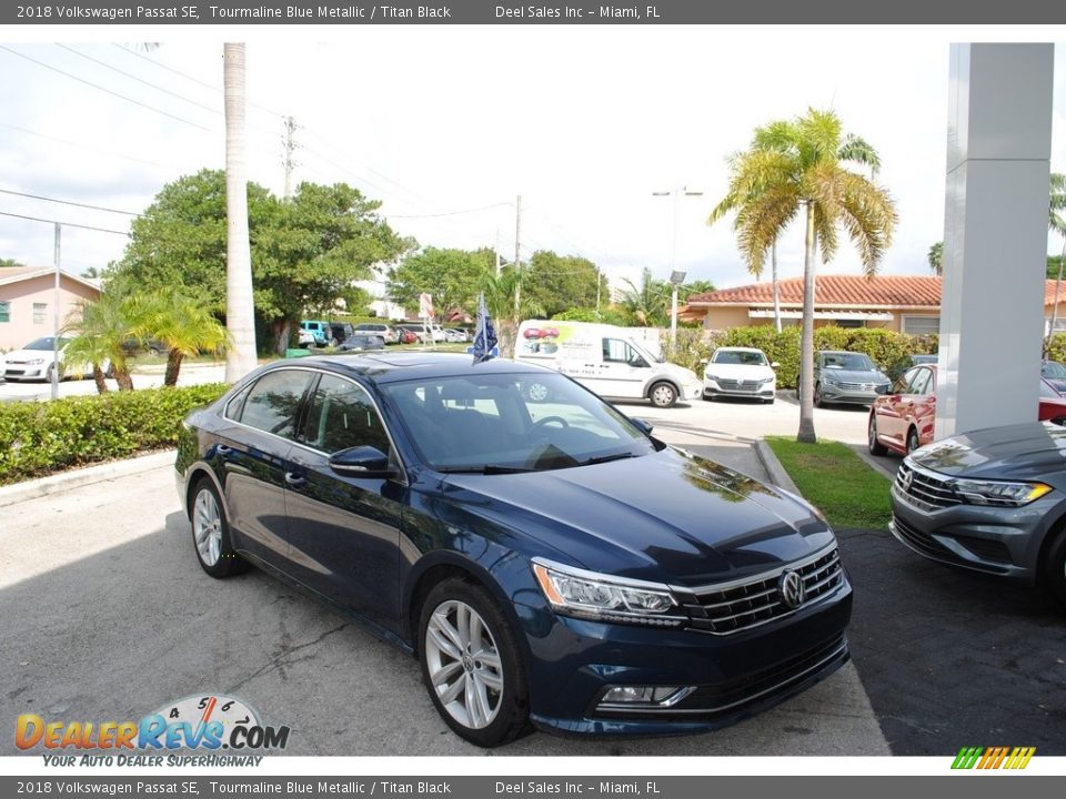 2018 Volkswagen Passat SE Tourmaline Blue Metallic / Titan Black Photo #1