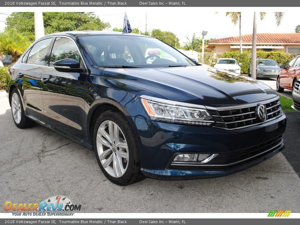 2018 Volkswagen Passat SE Tourmaline Blue Metallic / Titan Black Photo #2