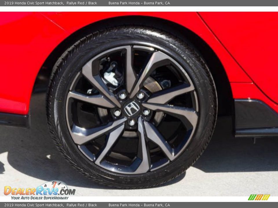 2019 Honda Civic Sport Hatchback Rallye Red / Black Photo #32