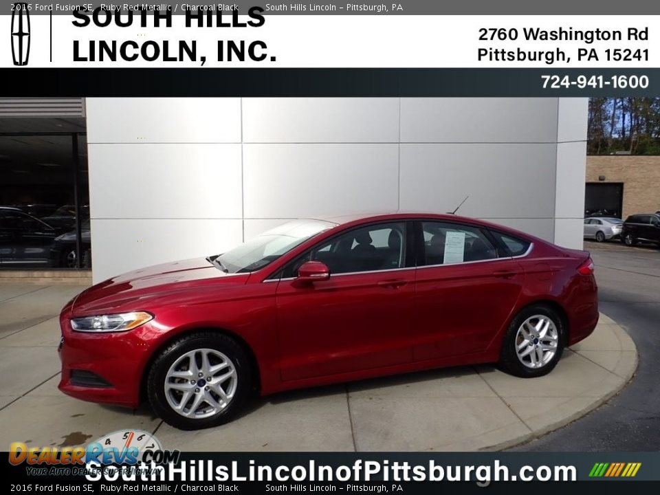 2016 Ford Fusion SE Ruby Red Metallic / Charcoal Black Photo #1