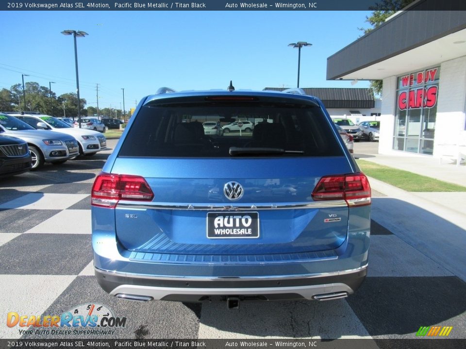 2019 Volkswagen Atlas SEL 4Motion Pacific Blue Metallic / Titan Black Photo #4