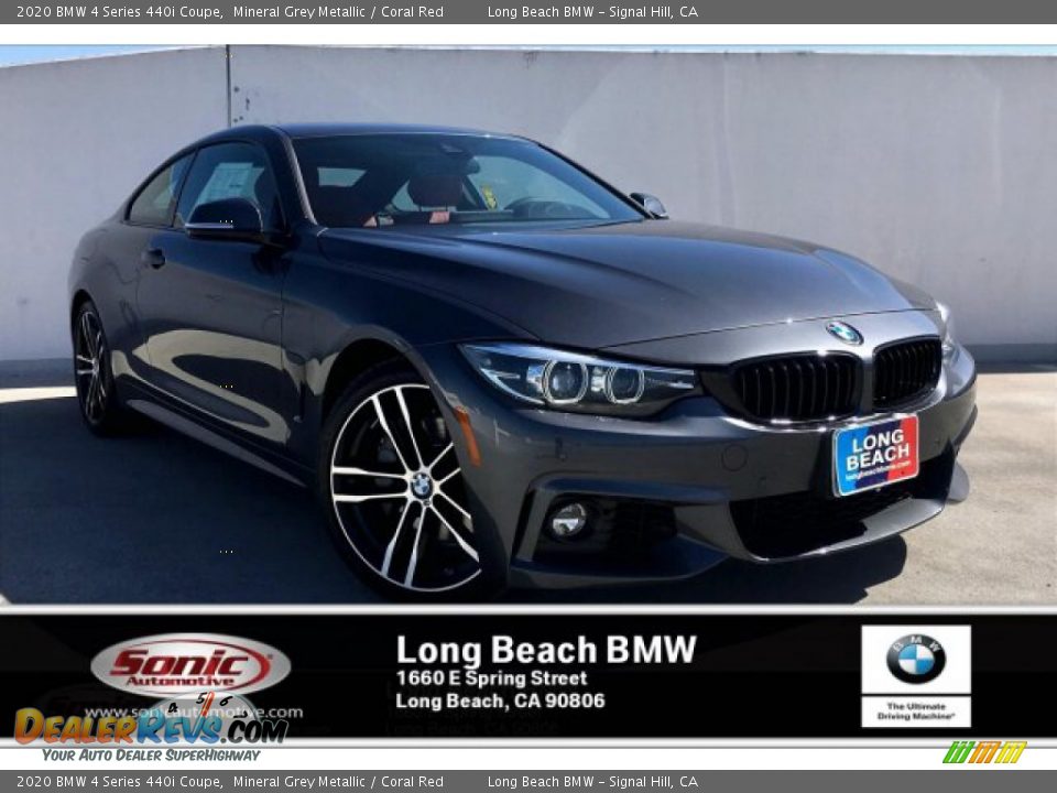 2020 BMW 4 Series 440i Coupe Mineral Grey Metallic / Coral Red Photo #1
