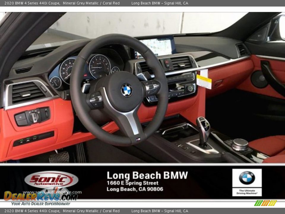 2020 BMW 4 Series 440i Coupe Mineral Grey Metallic / Coral Red Photo #4