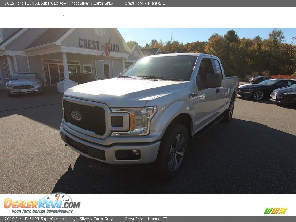 2019 Ford F150 XL SuperCab 4x4 Ingot Silver / Earth Gray Photo #3