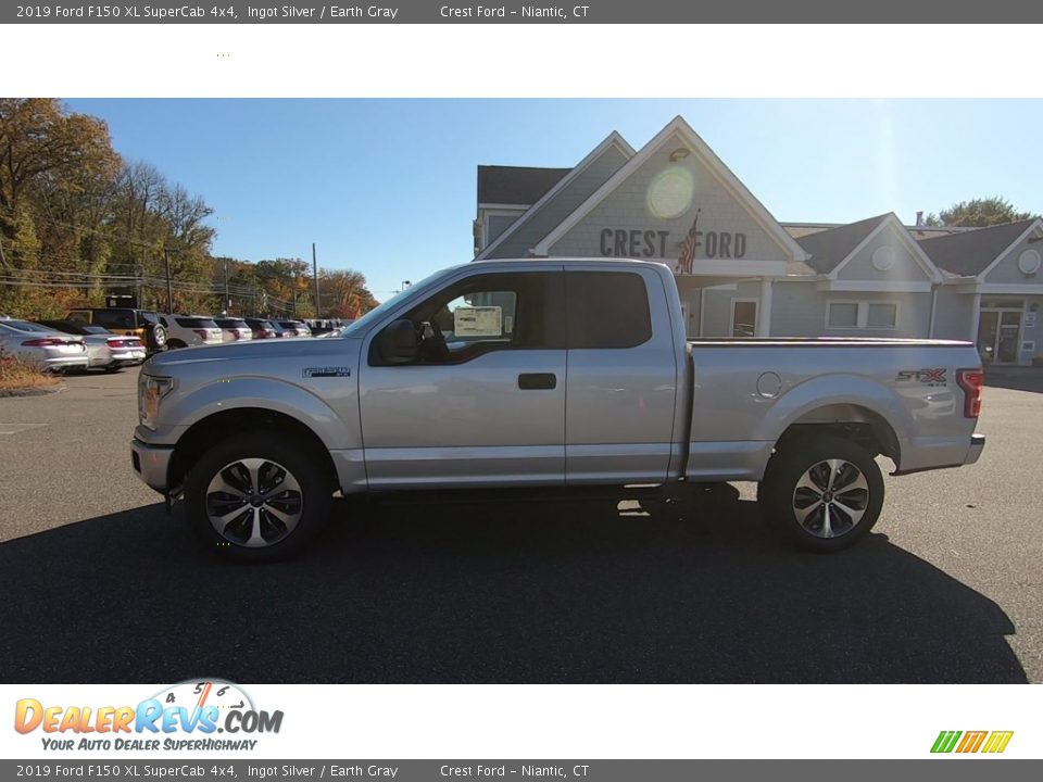 2019 Ford F150 XL SuperCab 4x4 Ingot Silver / Earth Gray Photo #4